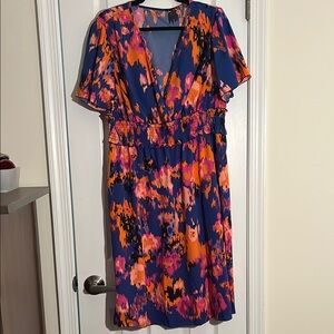 Multicolor Abstract Print Women's Dress
